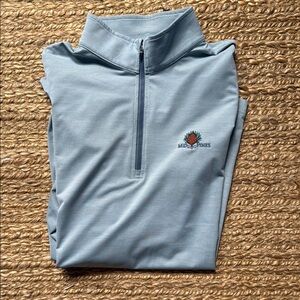 Mid Pines Men's Light Blue Zip Up Sweater
